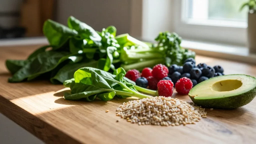 Variedad de vegetales verdes
