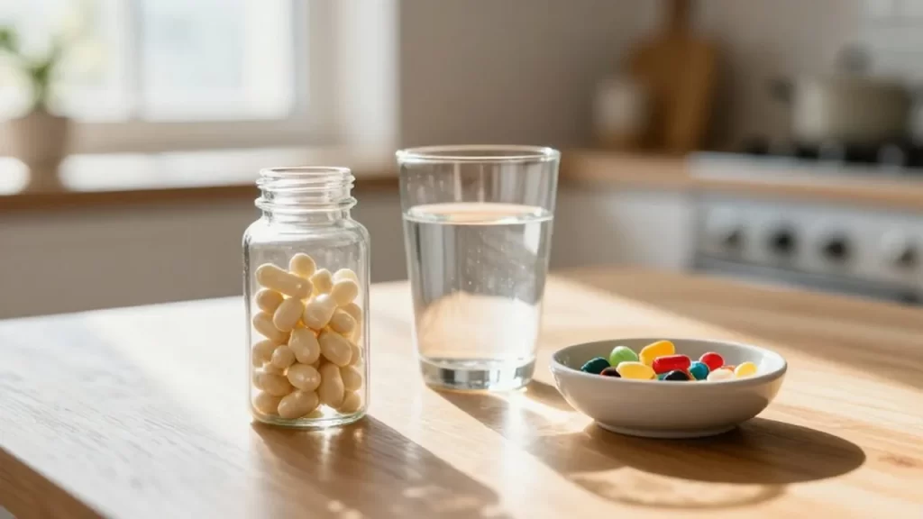 Frasco de vitaminas
