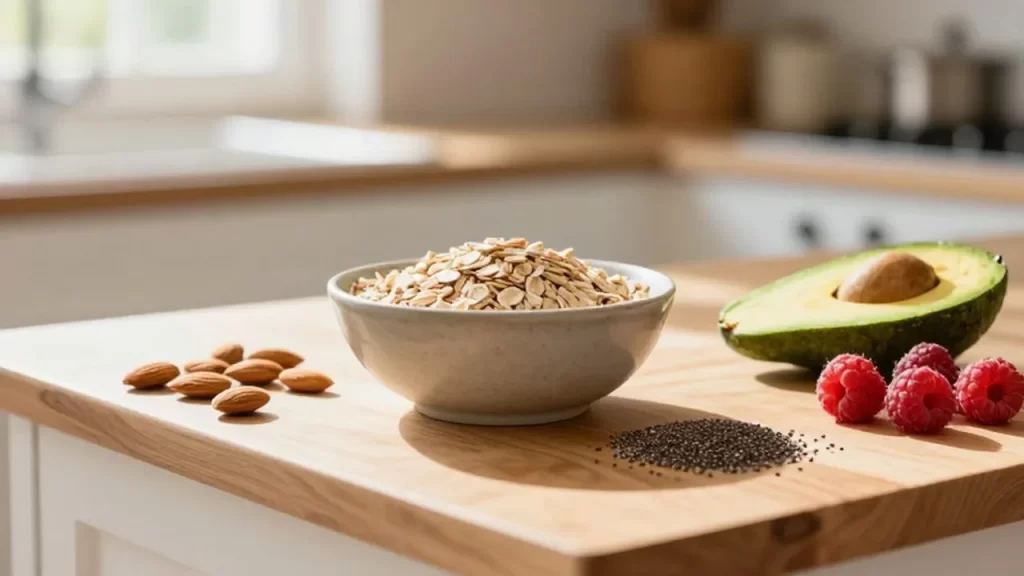 Alimentos ricos en fibra como avena