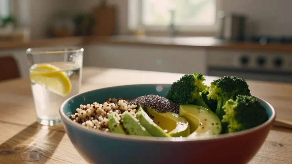 Bol de quinoa con aguacate